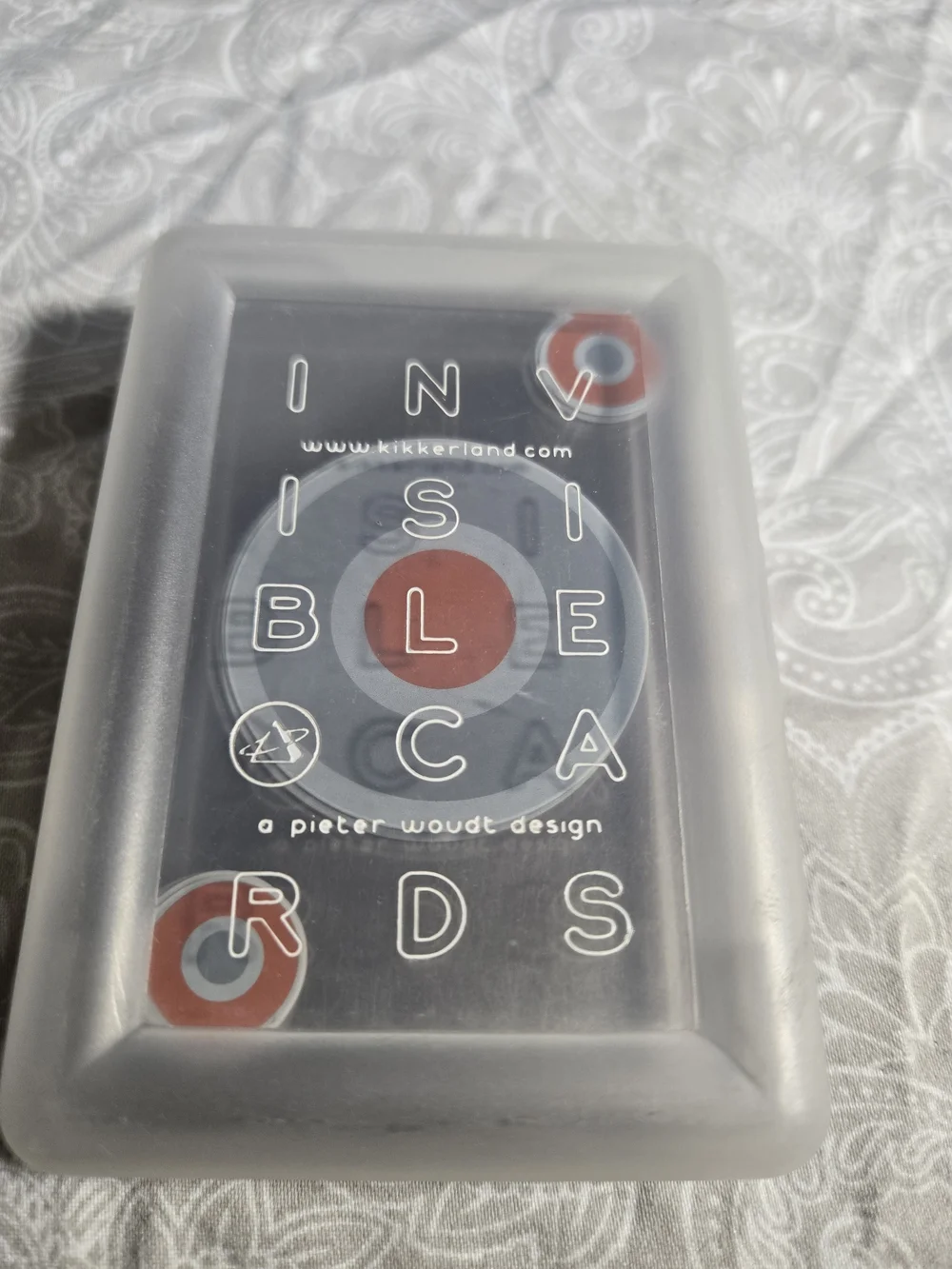 Invisible Playing Cards A Pieter Woudt Design Kikkerland  w/Hard Case